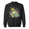 野生の花 ボタニカル 花 自然 ヴィンテージ フローラル グラフィック スウェットシャツ