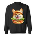 面白いtシャツ コーギー 犬 ハンバーガー メンズ 犬好き グッズ かわいい おもしろ 面白い 服 ネタ スウェットシャツ