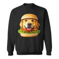 面白いtシャツ ゴールデンレトリバー 犬 ハンバーガー メンズ グッズ かわいい おもしろ 面白い 服 ネタ スウェットシャツ