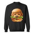 面白いtシャツ トイプードル 犬 ハンバーガー メンズ 犬好き グッズ かわいい おもしろ 面白い 服 ネタ スウェットシャツ