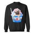面白いtシャツ パグ かき氷 イヌ メンズ 犬好き グッズ かわいい おもしろ 面白い 服 ネタ 夏 スウェットシャツ