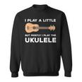 面白いウクレレ服ギターワードプレイ スウェットシャツ