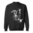 面白いギター 猫 ギターを弾く スウェットシャツ