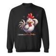 面白い動物、友人や家族のための素晴らしいチキン スウェットシャツ