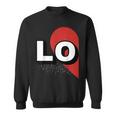 ２人で着るとハートが出来る Loveの文字になる 「Lo」カップル 恋人 スウェットシャツ