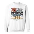 70歳の誕生日 ヴィンテージ 1955 70 Years Of Being Awesome レトロ スウェットシャツ