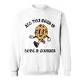 All You Need Is Love And Cookies レトロ 70年代 かわいい ハッピークッキー 長袖tシャツ スウェットシャツ
