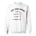 All You Need Is Love 数学グラフ方程式 黒文字 スウェットシャツ