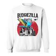 Budgiezilla 面白いインコ セキセイインコ セキセイインコ セキセイインコ 鳥好き スウェットシャツ