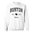 Burton Texas Tx ビンテージ アスレチック ブラックスポーツデザイン スウェットシャツ