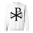 Chi Rho クリスチャン ゴッド アルファ オメガ イエスキリスト キリスト教 スウェットシャツ
