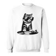 Cool Dj Cat ビニールレコード愛好家 スウェットシャツ
