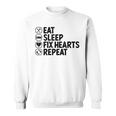 Eatleep Fix Heartsリピート心臓専門医心臓病学 スウェットシャツ
