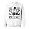 Eatleepquat Repeat 面白いジムワークアウト スウェットシャツ