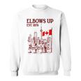 Elbows Up Canada Est 1867 カナダ国旗 カナダ地図 カナダ スウェットシャツ