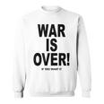 Exclusive War Is Over ご希望の場合限定ブラックプリント スウェットシャツ