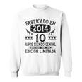 Fabricado En 2014 10 Años Cumpleaños Niño Made In 2014 In Mangas Camisa de entrenamiento