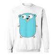 Go Golang プログラミング言語ロゴ マスコットゴファー スウェットシャツ