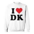 I Heart Dk Initials I Love DK First And Last Name D K スウェットシャツ