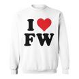 I Heart Fw Initials I Love FW First And Last Name F W スウェットシャツ