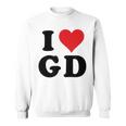 I Heart Gd Initials I Love GD First And Last Name G D スウェットシャツ