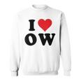 I Heart Ow Initials I Love OW First And Last Name O W スウェットシャツ