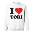 I Heart Tori ファーストネーム I Love パーソナライズ スウェットシャツ