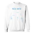 Hello World プログラマープログラミング言語コード 長袖tシャツ スウェットシャツ