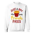 Just A Boy Who Loves French Fries フライドポテト じゃがいも ヴィーガン スウェットシャツ