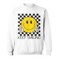 Keepmiling キュート 黄色 幸せ 平和 笑顔 ポジティブ スウェットシャツ