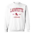 Lafayette ルイジアナ Laビンテージスポーツデザイン レッドプリント スウェットシャツ