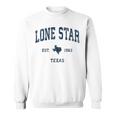 Lonetar Texas Tx ヴィンテージ アスレチック ネイビー スポーツデザイン スウェットシャツ