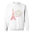 Meet Me In Paris 水彩プリントtシャツ エッフェル塔 スウェットシャツ