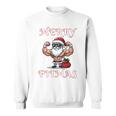 Merry Fitmas クリスマス フィットネス アグリークリスマス スウール サンタ 長袖tシャツ スウェットシャツ