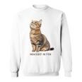 Mischief In Fur 猫写真 キジトラ 猫好き ネタ 猫しもべ 猫飼い 猫依存症 猫オーナー スウェットシャツ