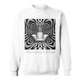 Monochrome Magic 幾何学トリックアート 長袖tシャツ スウェットシャツ