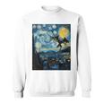 Mothman Cryptid Cryptozoology 星月夜 ゴッホ絵画 スウェットシャツ