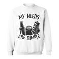 My Needs Areimple Guitars ビール愛好家 ギタリストギター スウェットシャツ