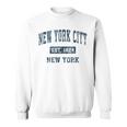 New York City New York Ny ビンテージスポーツデザイン ネイビープリント スウェットシャツ