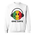 One Love ラスタ レゲエ 音楽 ヘッドホン スマイルフェイス ラスタファリ スウェットシャツ