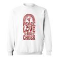 Peace Love And Cheer ボヘミアンレインボーチアリーダー スウェットシャツ