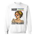 More Pride Less Prejudice Lgbt Pride Month Gay Pride Lesbian Sweatshirt