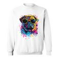Pug Dog Lovers カラフル ポップアート パグ 長袖tシャツ スウェットシャツ