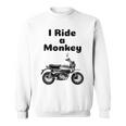 I Ride A Monkey オートバイ ミニバイクシャツ スウェットシャツ