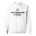 Scp Foundation Dクラス 囚人バーコード スウェットシャツ