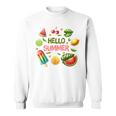 Summeribes ビーチバケーション ハローサマー トロピカル 楽しいデザイン スウェットシャツ