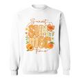 Sweetummer Time 鮮やかなフローラルピーチ 長袖tシャツ スウェットシャツ