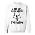 Tie Me Up In Knots & I'm Happy エアリアル ヨガ 体操選手 エアリスト スウェットシャツ