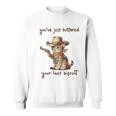 You 'Ve Just Buttered Your Last Biscuit Meow Cowboy Cat Meme 長袖tシャツ スウェットシャツ