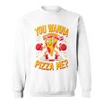 You Wanna Pizza Me 面白い ファイター ピザ愛好家 ファーストフード しゃれ 長袖tシャツ スウェットシャツ